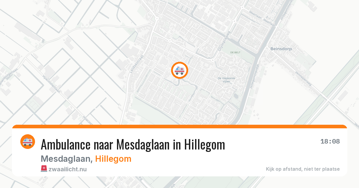 Ambulance naar Mesdaglaan in Hillegom — 23 mei 2026