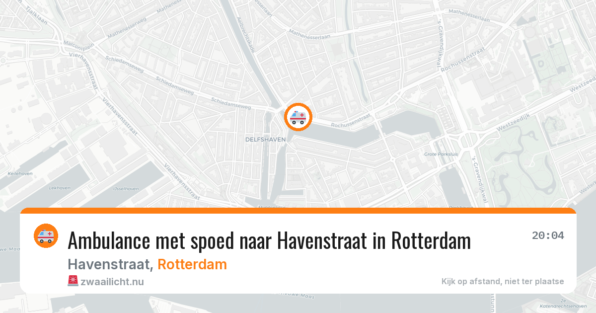 Ambulance met spoed naar Havenstraat in Rotterdam — 23 mrt 2026