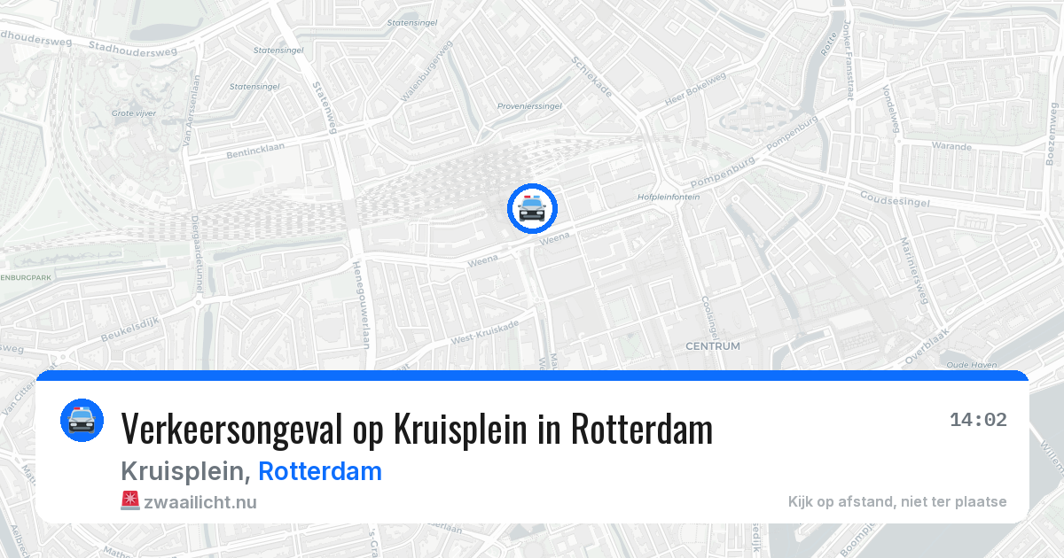 Verkeersongeval op Kruisplein in Rotterdam — 2 jun 2026