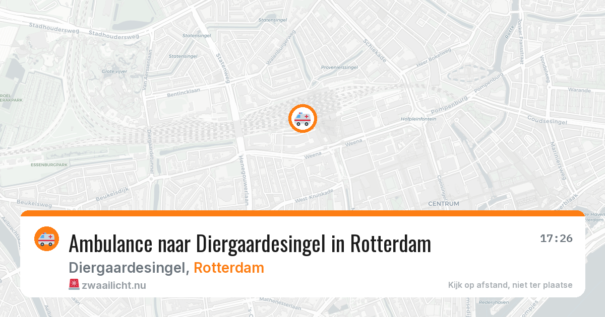 Ambulance naar Diergaardesingel in Rotterdam — 29 mei 2026