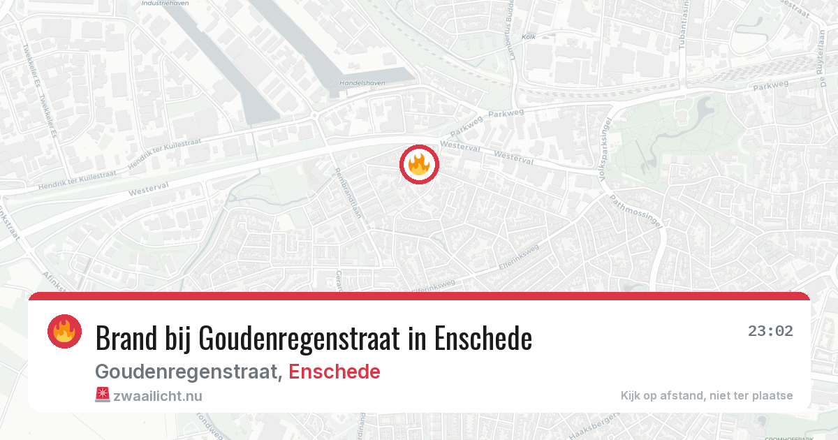 Brand bij Goudenregenstraat in Enschede — 9 mei 2026