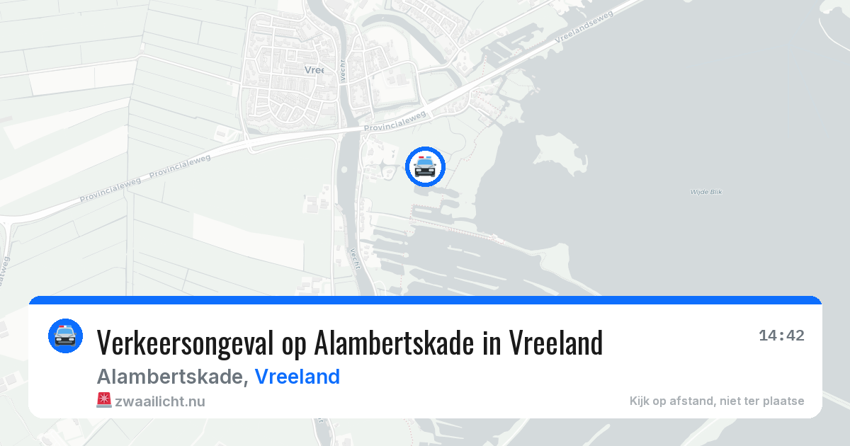 Verkeersongeval op Alambertskade in Vreeland — 24 apr 2026