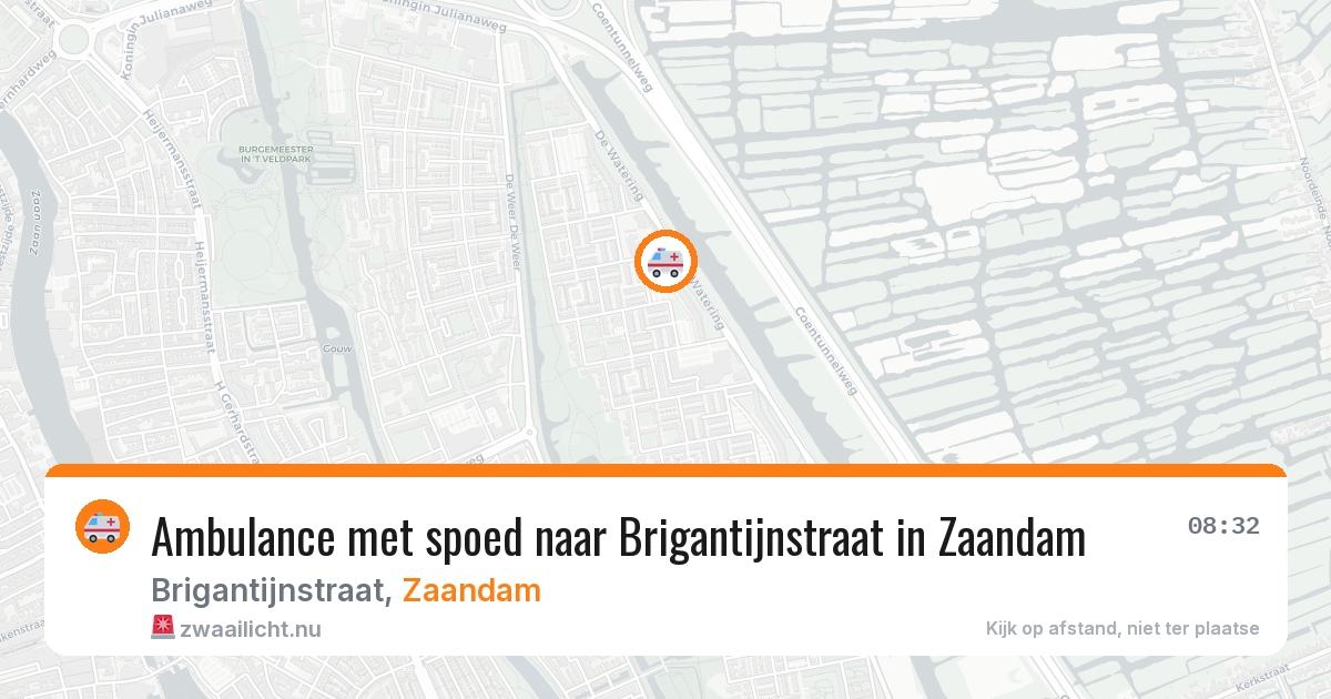 Ambulance met spoed naar Brigantijnstraat in Zaandam — 8 apr 2026