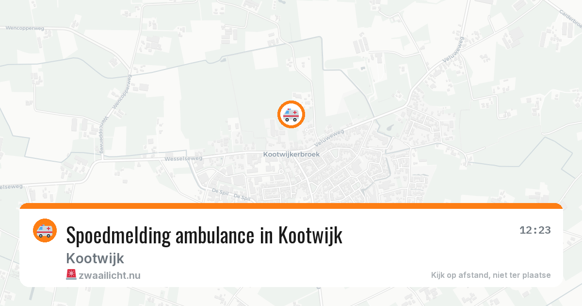 Spoedmelding ambulance in Kootwijk — 18 jan 2026