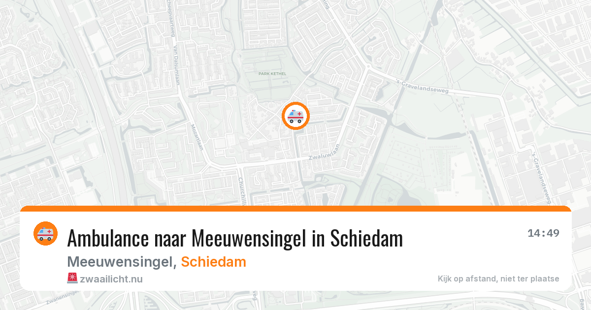 Ambulance naar Meeuwensingel in Schiedam — 21 jul 2026