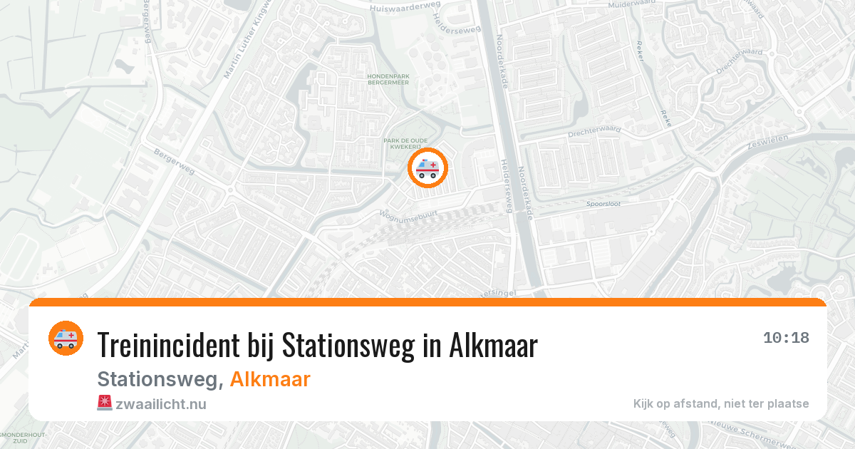 Treinincident bij Stationsweg in Alkmaar — 21 jul 2026