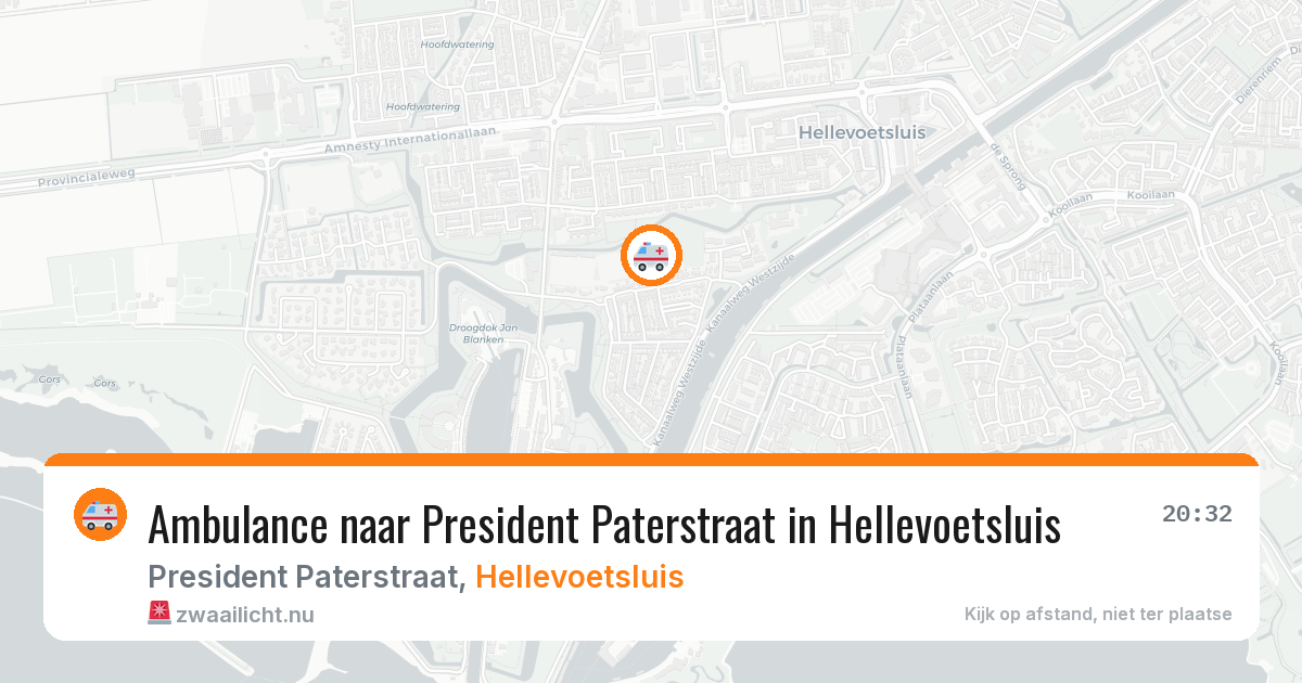 Ambulance naar President Paterstraat in Hellevoetsluis — 21 jul 2026