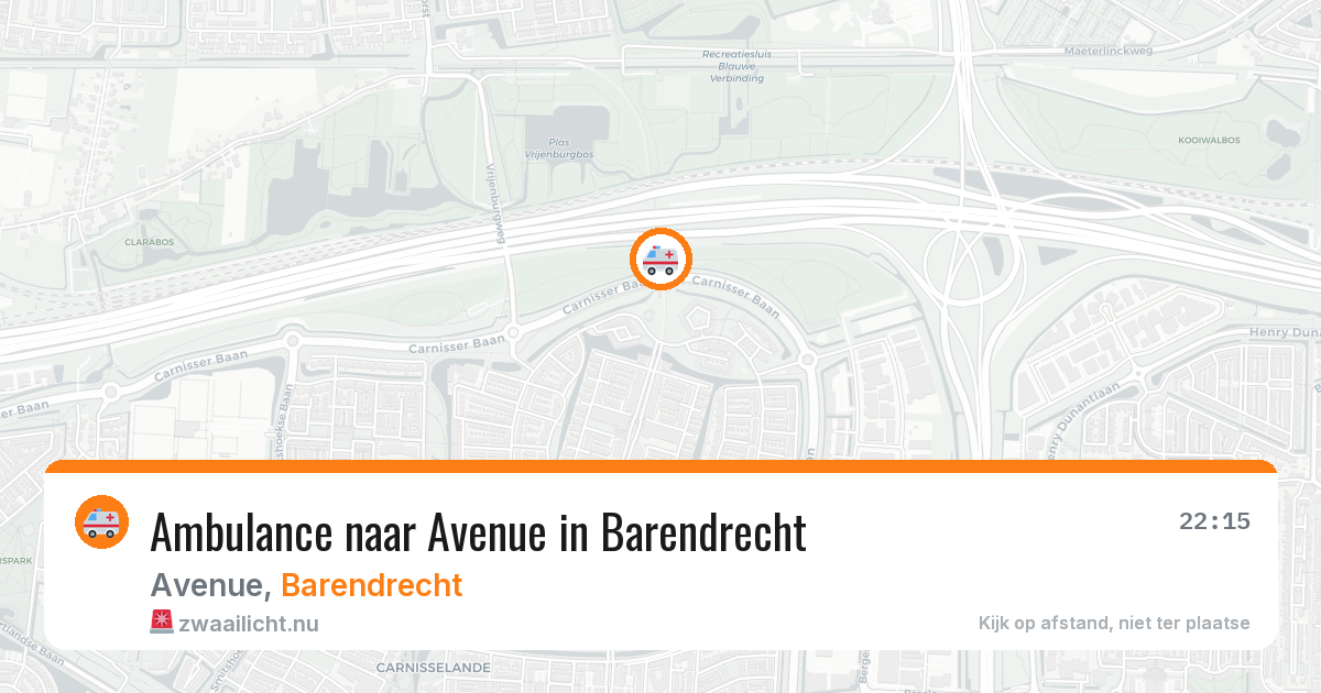 Ambulance naar Avenue in Barendrecht — 24 mei 2026