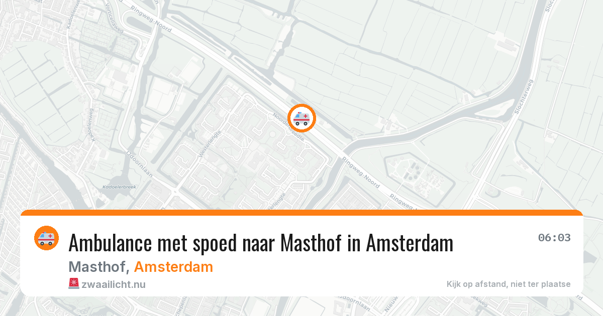 Ambulance met spoed naar Masthof in Amsterdam — 27 jul 2026