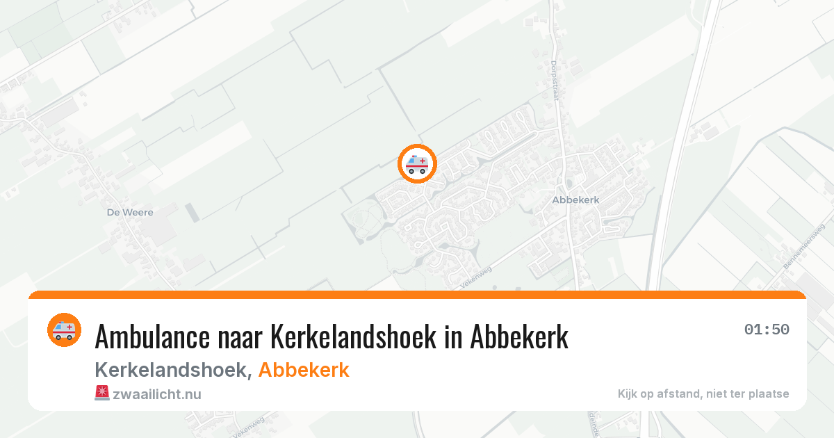 Ambulance naar Kerkelandshoek in Abbekerk — 8 feb 2026
