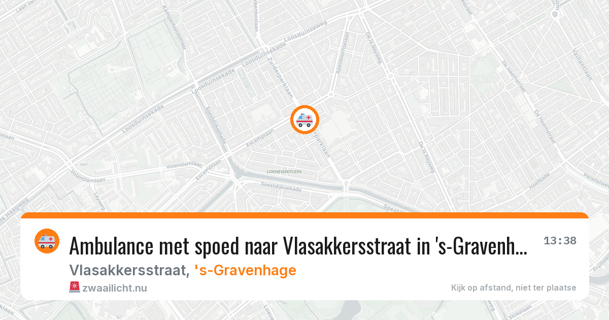 Ambulance met spoed naar Vlasakkersstraat in 's-Gravenhage — 21 apr 2026