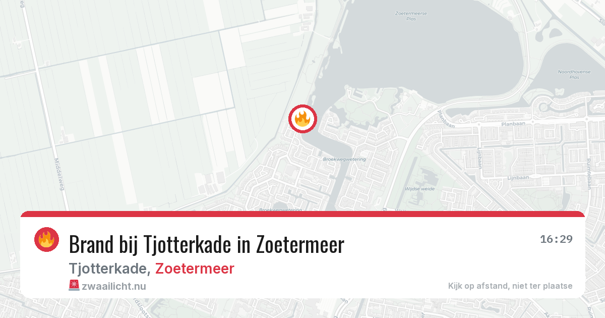 Brand bij Tjotterkade in Zoetermeer — 12 jul 2026