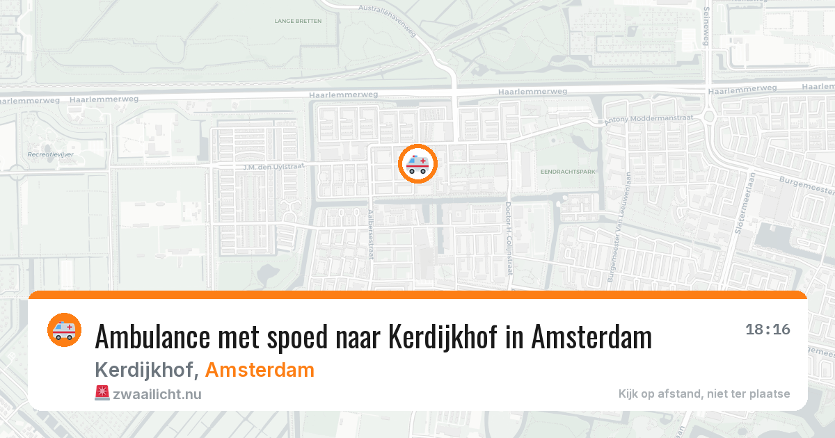 Ambulance met spoed naar Kerdijkhof in Amsterdam — 22 jul 2026