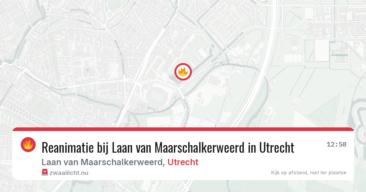 Reanimatie bij Laan van Maarschalkerweerd in Utrecht — 17 mei 2026
