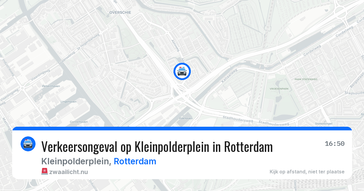 Verkeersongeval op Kleinpolderplein in Rotterdam — 7 apr 2026