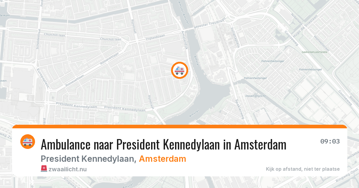 Ambulance naar President Kennedylaan in Amsterdam — 23 jul 2026