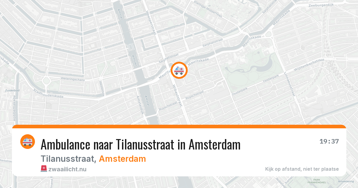 Ambulance naar Tilanusstraat in Amsterdam — 21 jul 2026
