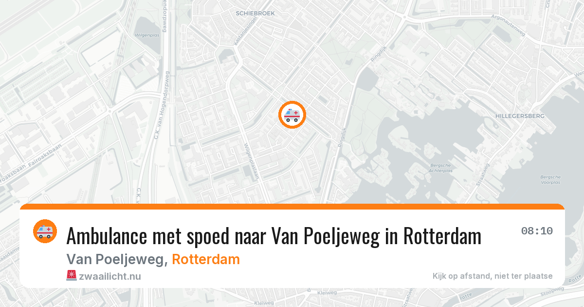 Ambulance met spoed naar Van Poeljeweg in Rotterdam — 19 mrt 2026