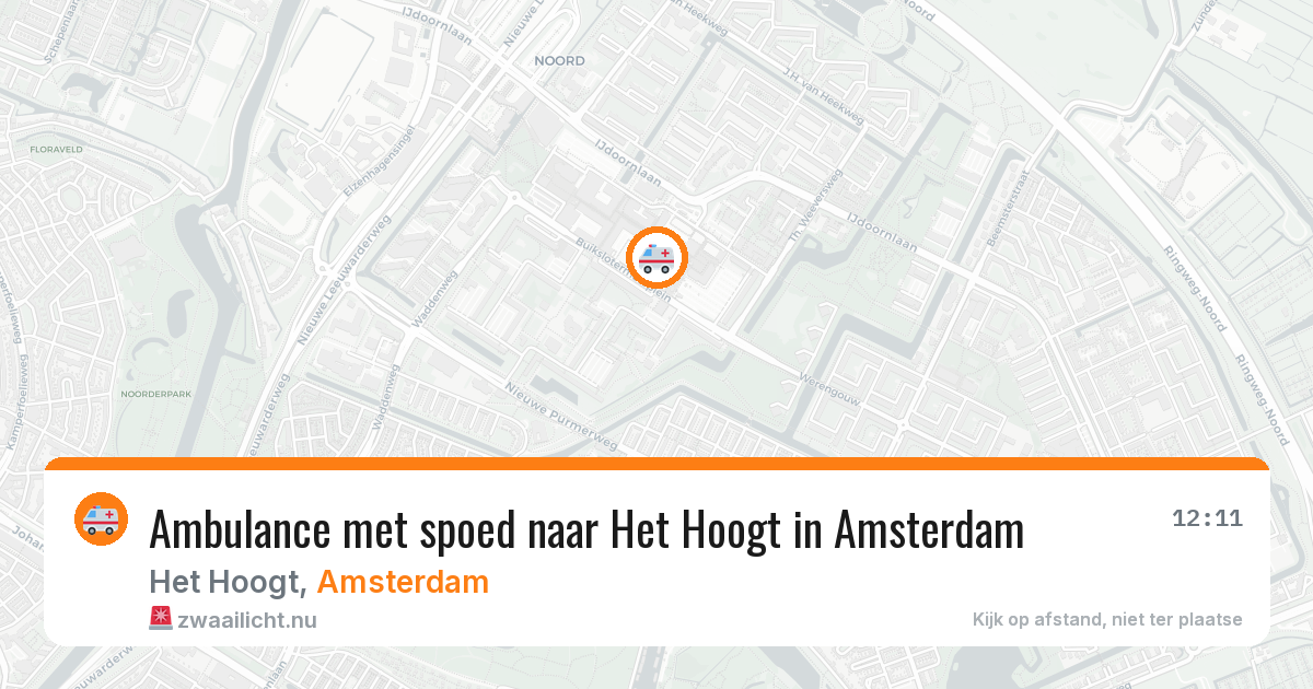 Ambulance met spoed naar Het Hoogt in Amsterdam — 24 jul 2026