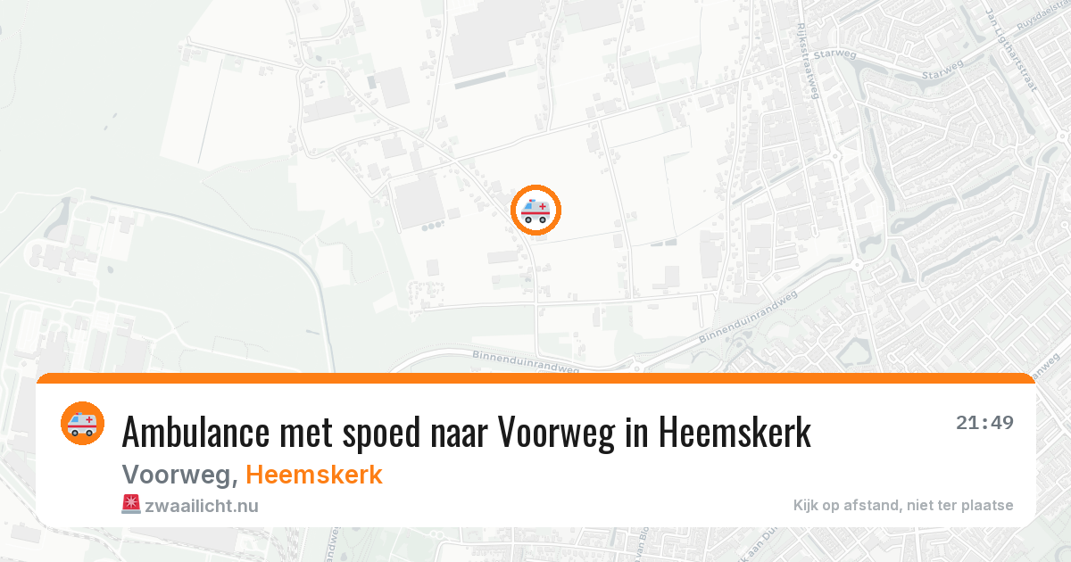 Ambulance met spoed naar Voorweg in Heemskerk — 27 mei 2026
