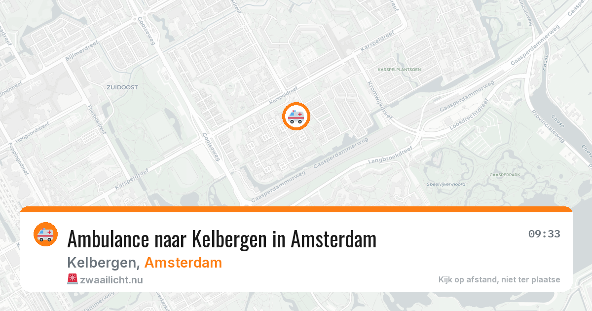 Ambulance naar Kelbergen in Amsterdam — 26 jul 2026