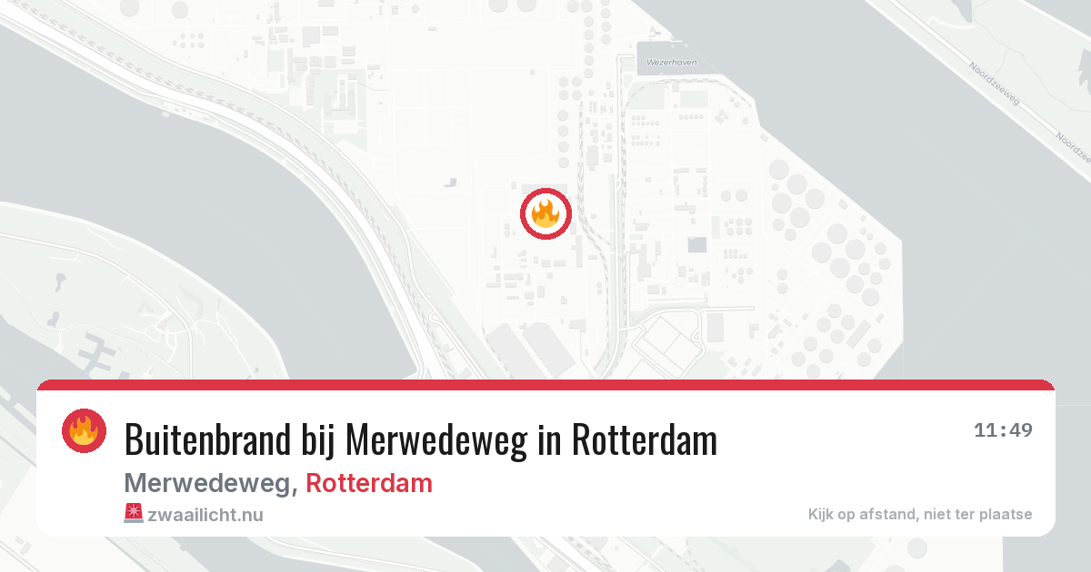 Buitenbrand bij Merwedeweg in Rotterdam — 1 apr 2026
