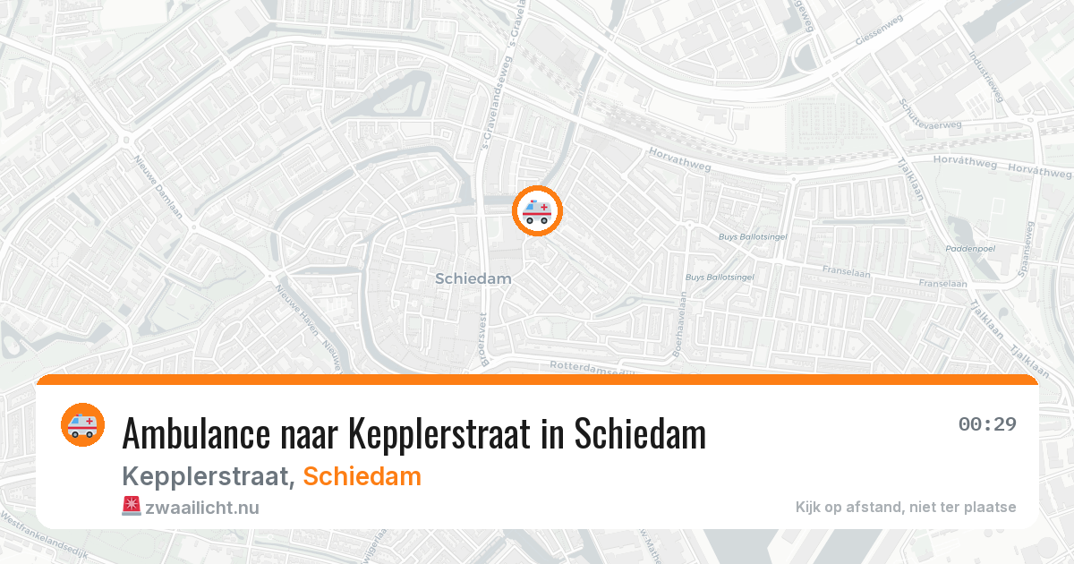 Ambulance naar Kepplerstraat in Schiedam — 12 jul 2026
