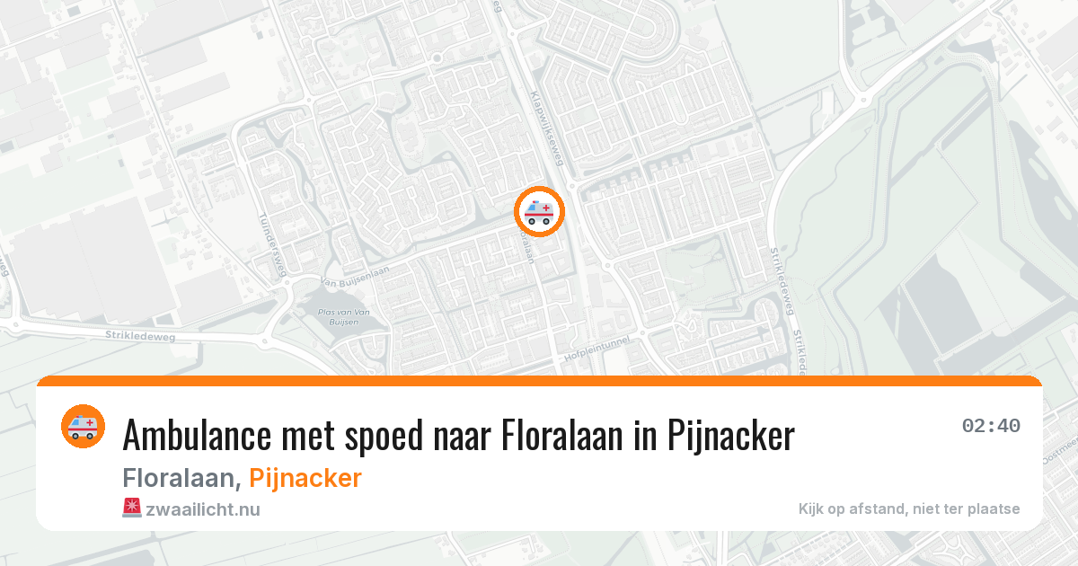 Ambulance met spoed naar Floralaan in Pijnacker — 25 jul 2026