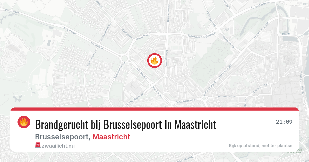 Brandgerucht bij Brusselsepoort in Maastricht — 4 apr 2026