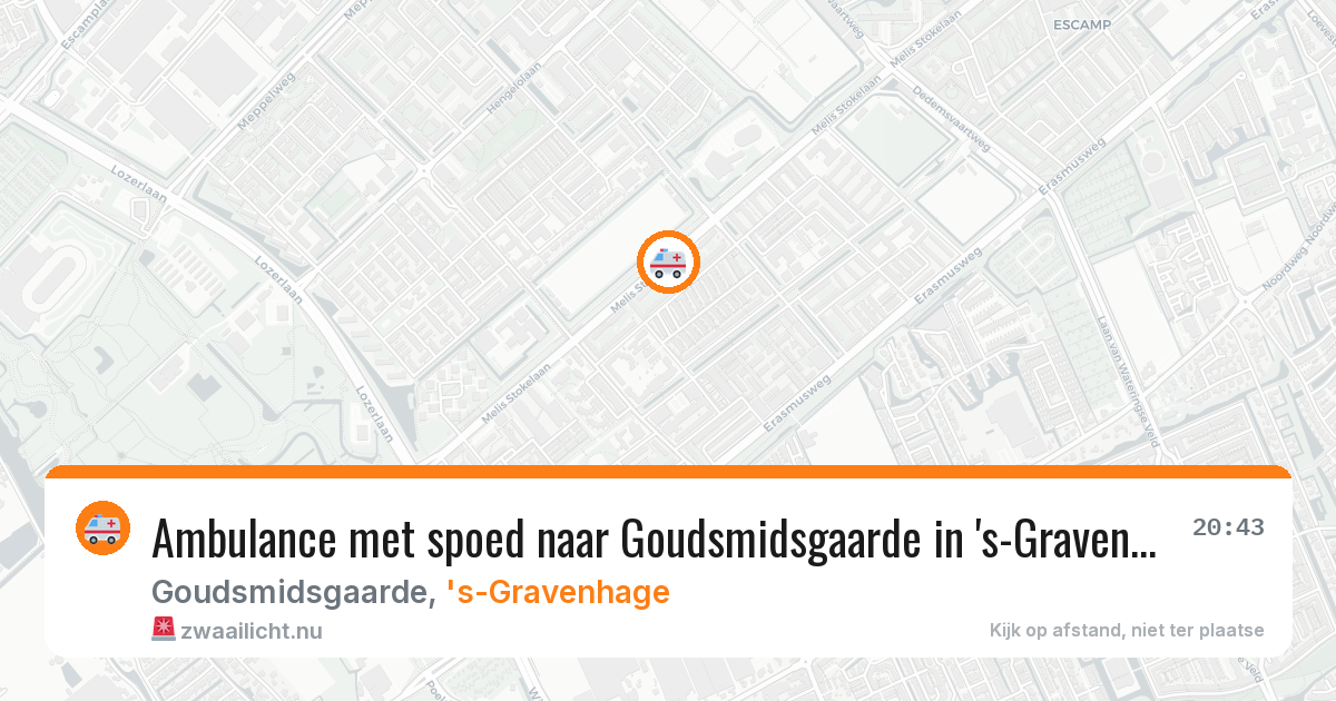 Ambulance met spoed naar Goudsmidsgaarde in 's-Gravenhage — 24 mei 2026