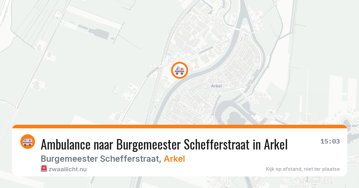 Ambulance naar Burgemeester Schefferstraat in Arkel — 21 jul 2026