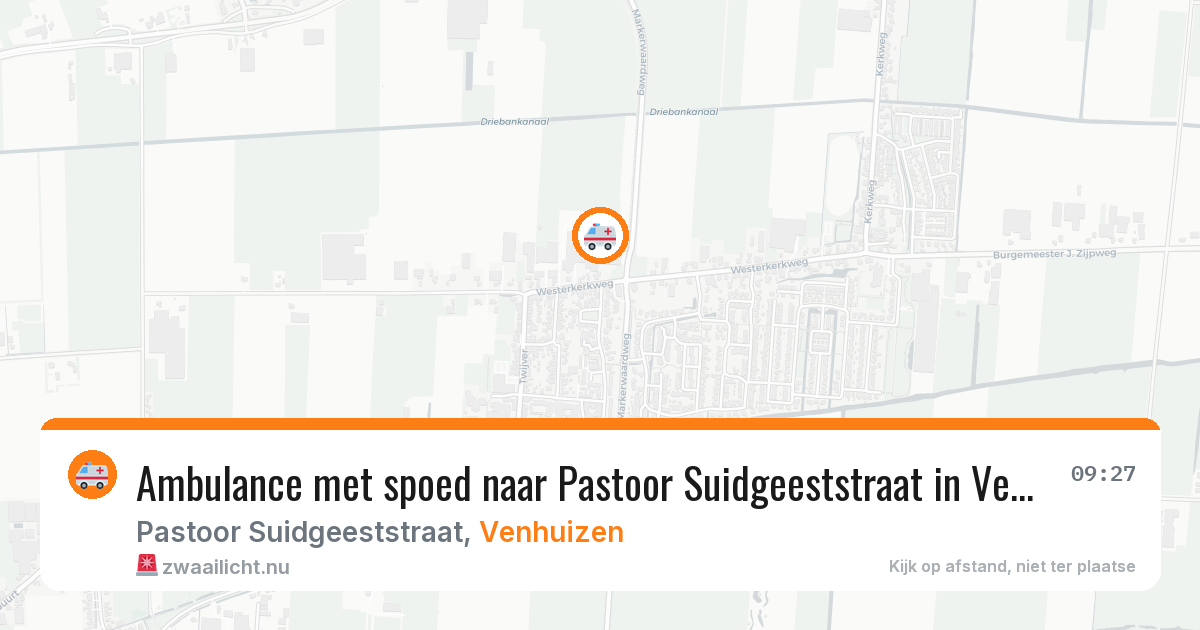 Ambulance met spoed naar Pastoor Suidgeeststraat in Venhuizen — 1 apr 2026