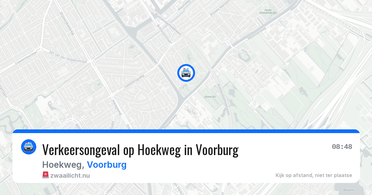Verkeersongeval op Hoekweg in Voorburg — 21 jan 2026