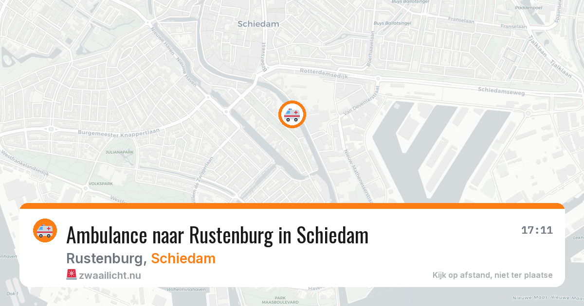 Ambulance naar Rustenburg in Schiedam — 21 jul 2026
