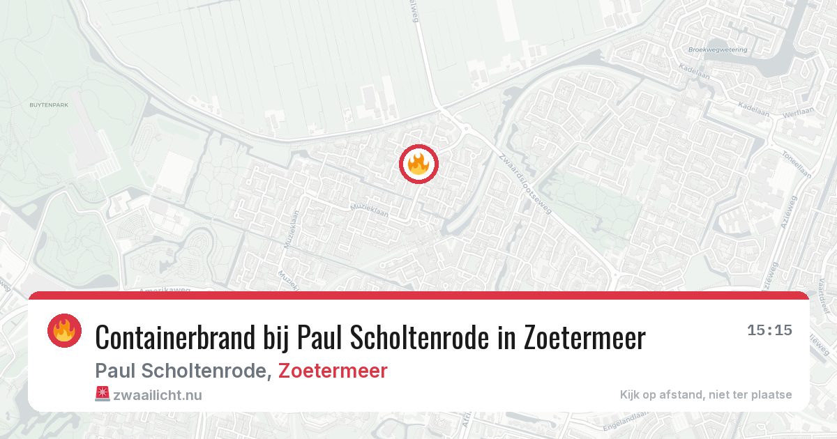 Containerbrand bij Paul Scholtenrode in Zoetermeer — 5 mei 2026