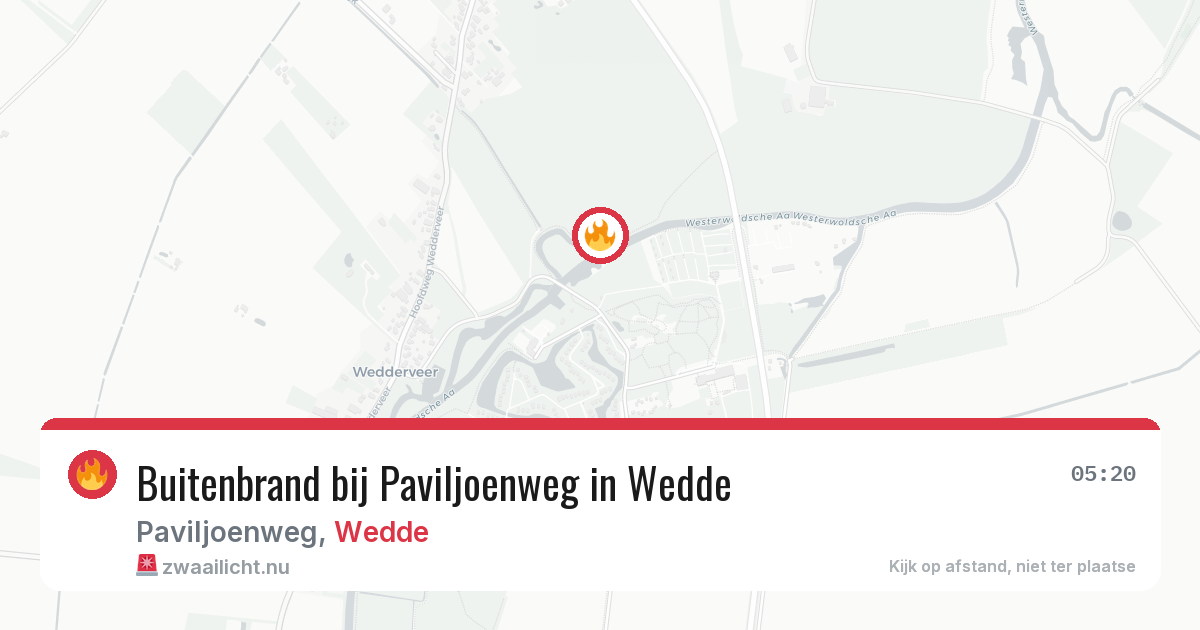 Buitenbrand bij Paviljoenweg in Wedde — 8 mei 2026