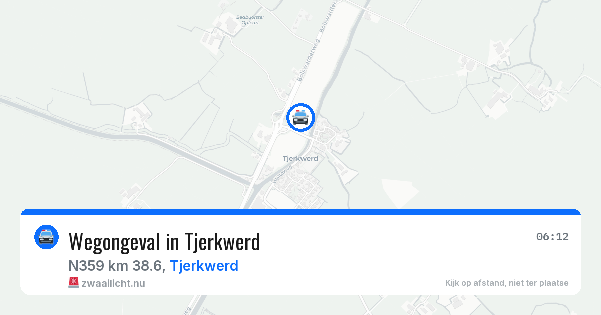 Wegongeval in Tjerkwerd — 2 mei 2026