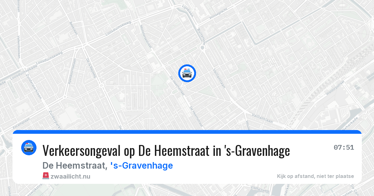 Verkeersongeval op De Heemstraat in 's-Gravenhage — 17 mrt 2026