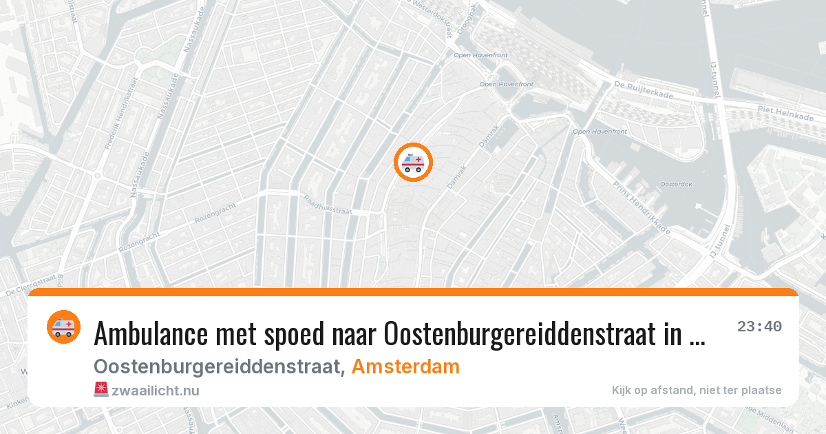 Ambulance met spoed naar Oostenburgereiddenstraat in Amsterdam — 8 jun 2026