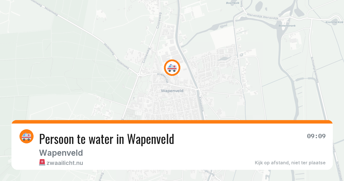 Persoon te water in Wapenveld — 12 apr 2026