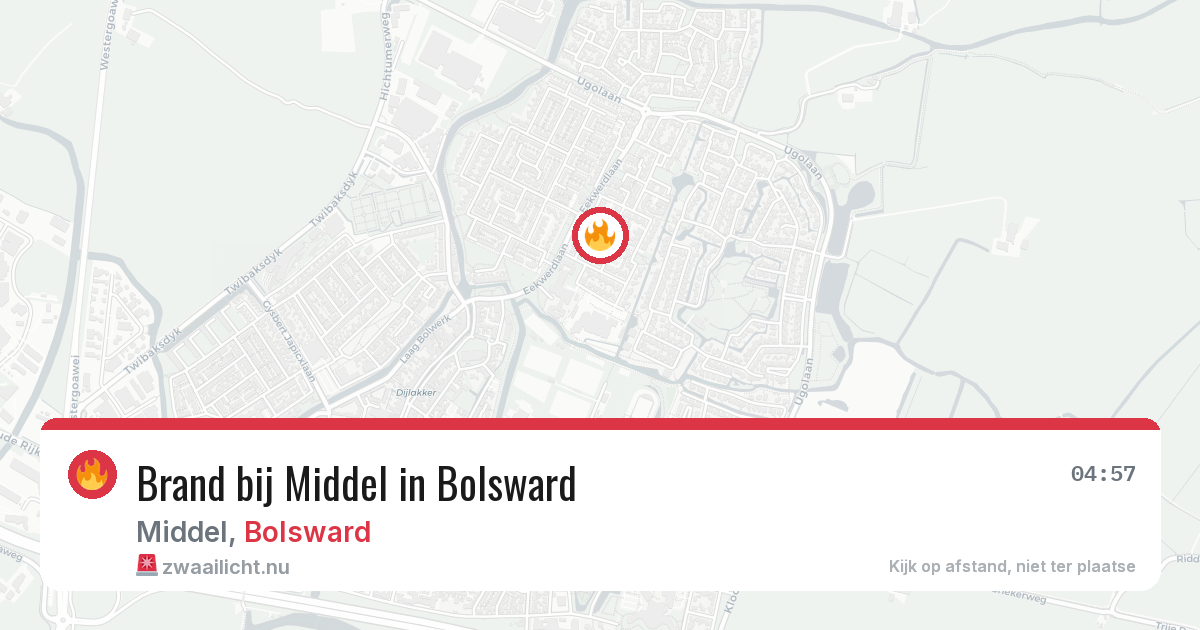 Brand bij Middel in Bolsward — 8 apr 2026
