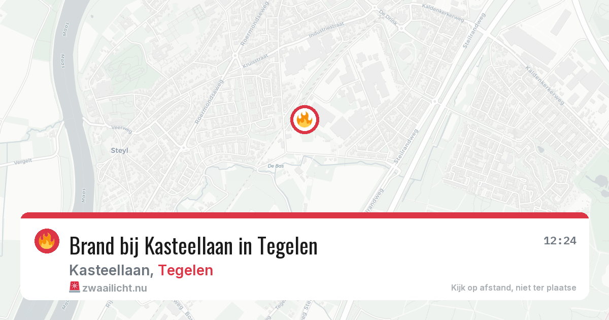 Brand bij Kasteellaan in Tegelen — 16 jul 2026