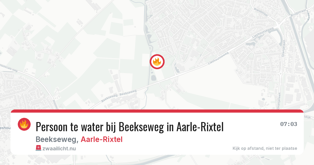 Persoon te water bij Beekseweg in Aarle-Rixtel — 20 mei 2026