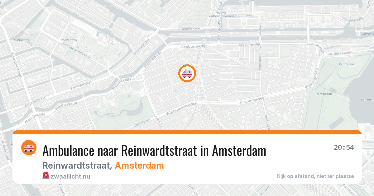 Ambulance naar Reinwardtstraat in Amsterdam — 19 jul 2026
