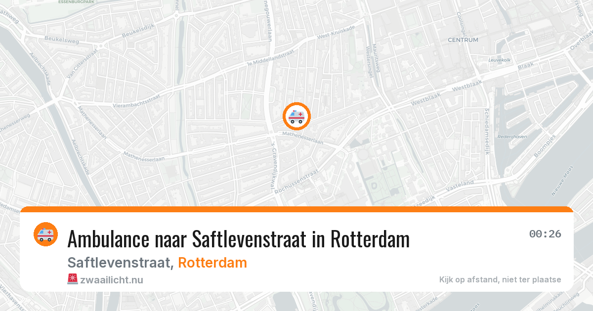 Ambulance naar Saftlevenstraat in Rotterdam — 17 jul 2026