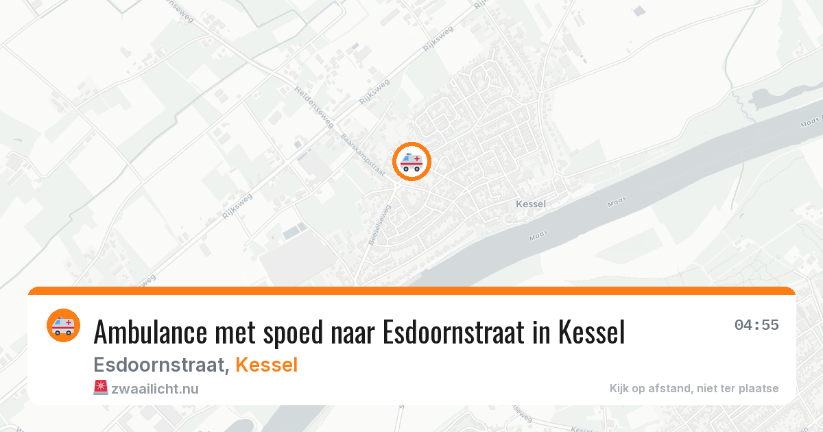 Ambulance met spoed naar Esdoornstraat in Kessel — 15 jul 2026
