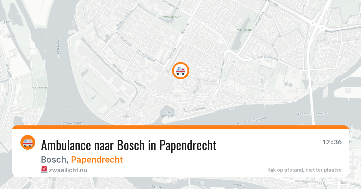 Ambulance naar Bosch in Papendrecht — 25 jul 2026
