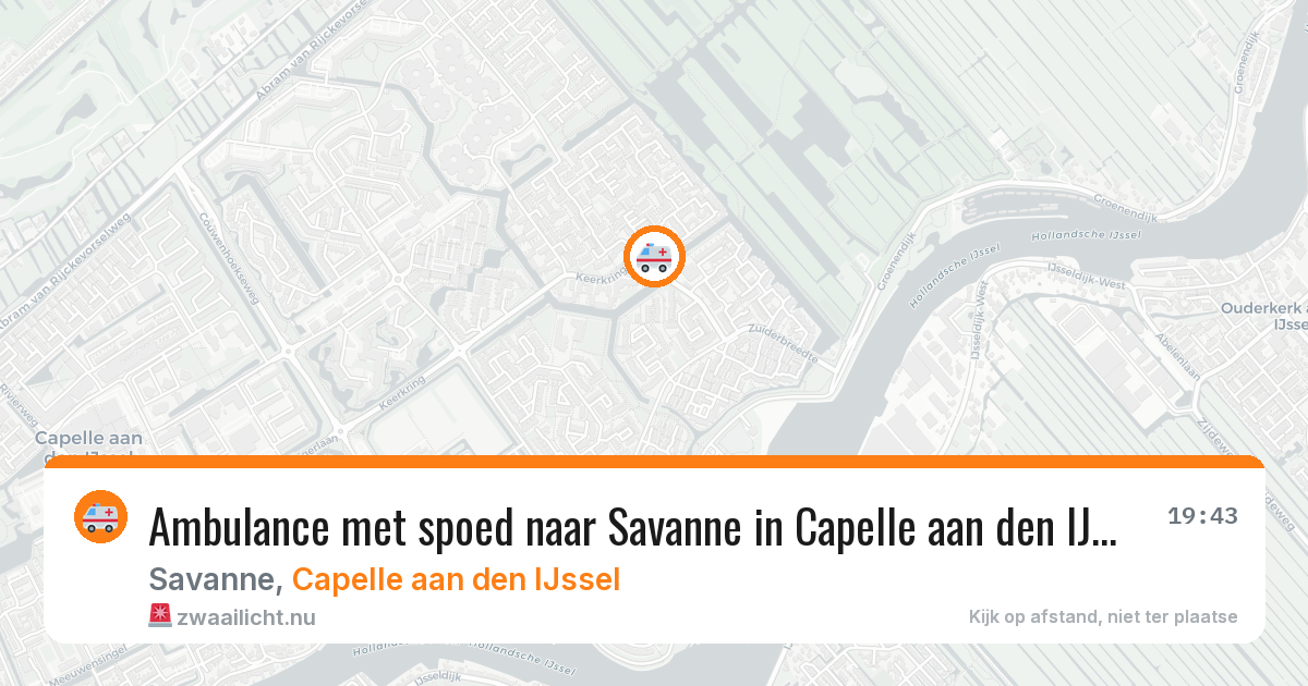 Ambulance met spoed naar Savanne in Capelle aan den IJssel — 18 jul 2026