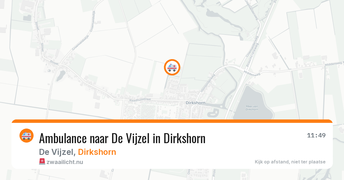 Ambulance naar De Vijzel in Dirkshorn — 24 jun 2026