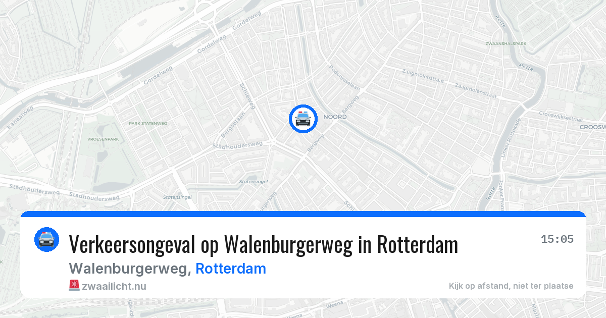 Verkeersongeval op Walenburgerweg in Rotterdam — 14 jul 2026